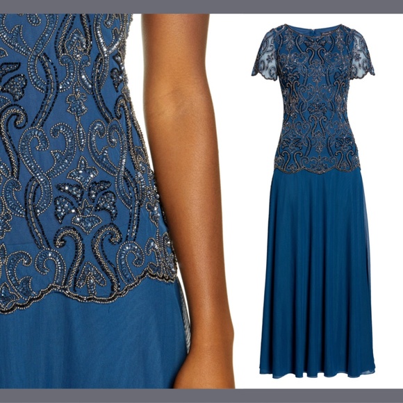 NEW Pisarro Nights Bead Embellished Mock Gown 12 - Picture 2 of 11